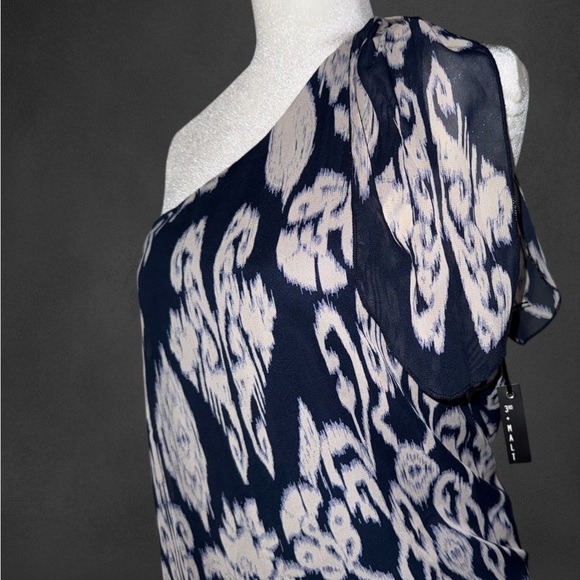 NWT Navy and White One-Shoulder Dress - Picture 2 of 3